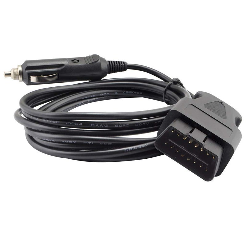 OLLGEN 3M/10ft OBD II Vehicle ECU Emergency Power Supply Cable Memory Saver with Alligator Clip-On 12V Car Battery Cigarette Lighter Power Socket Extension Cable - Image 4